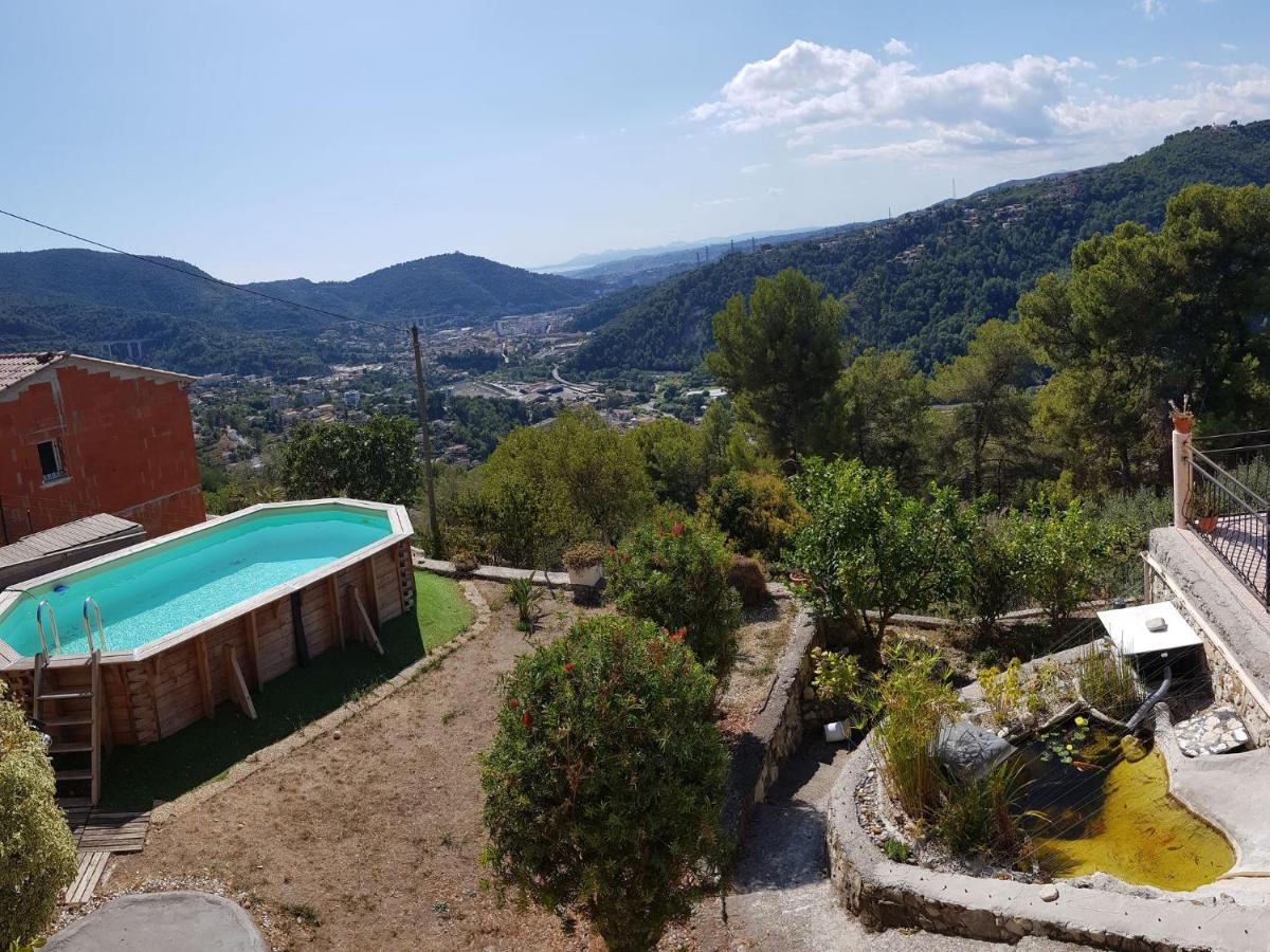 Le Chalet De La Pierreraie Cote D'Azur Piscine Terrasse Et Vue Mer Drap Dış mekan fotoğraf