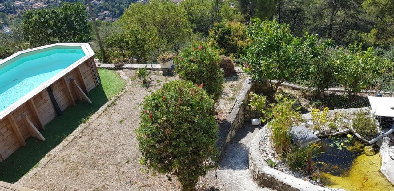 Le Chalet De La Pierreraie Cote D'Azur Piscine Terrasse Et Vue Mer Drap Dış mekan fotoğraf